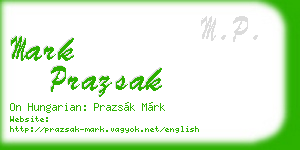 mark prazsak business card